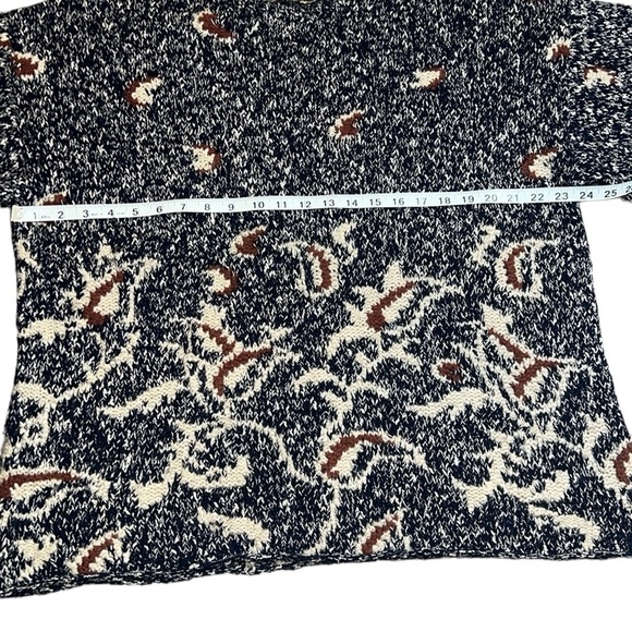 {EUC Joseph Abboud Cashmere Linen Cotton Pullover Sweater Navy Nature Medium} - Picture 6 of 7